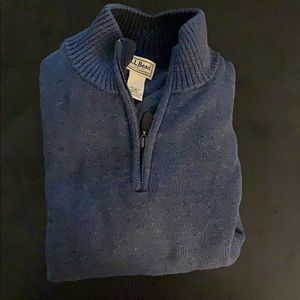 LL Bean Blue Quarter Zip